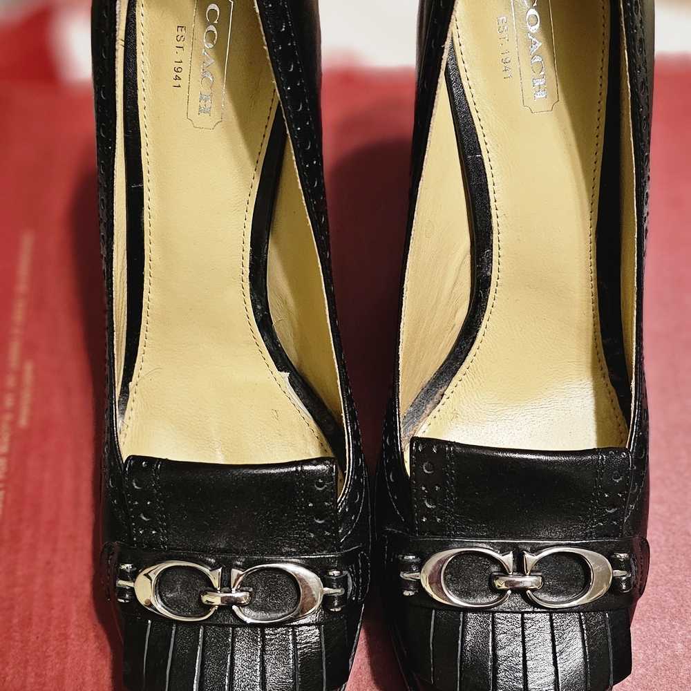 Coach Black Leather Women's Shoes